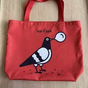 Rare The New Yorker Canvas Tote Bag - Pigeon with bubble - Brand New